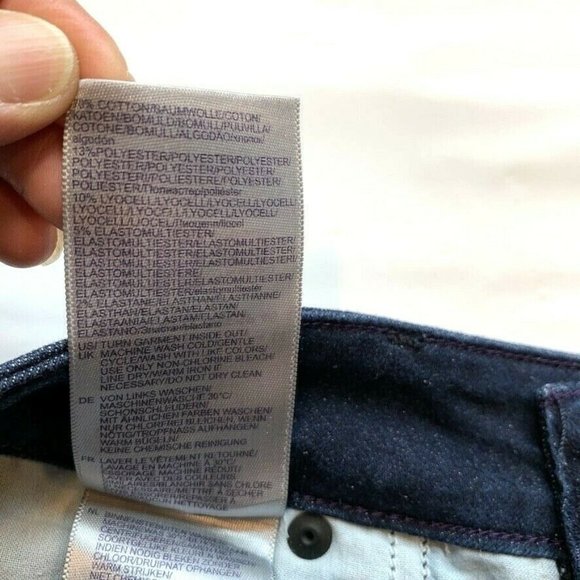 NYDJ Marilyn Straight Jeans Womens 12 Stretch Lift Tuck Technology Dark Blue NEW - Picture 8 of 12